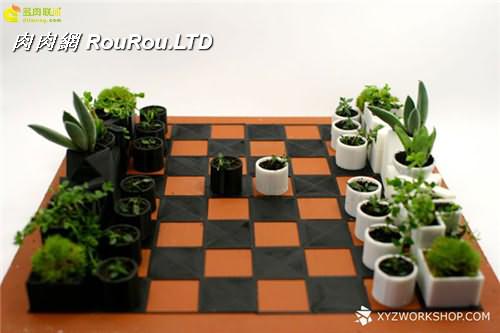 多肉植物與創意國際象棋-3
